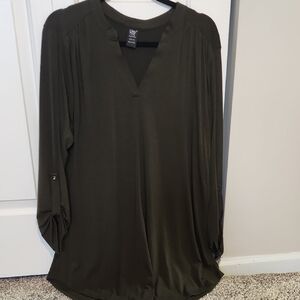 Elegant Olive Green Women's Top